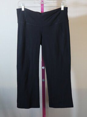 lululemon black capri length leggings - Black, Size 8